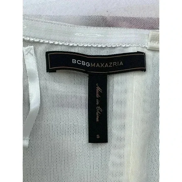 BCBGMAXAZRIA Erika Watercolor Tiered Gown size S strapless - Picture 8 of 10